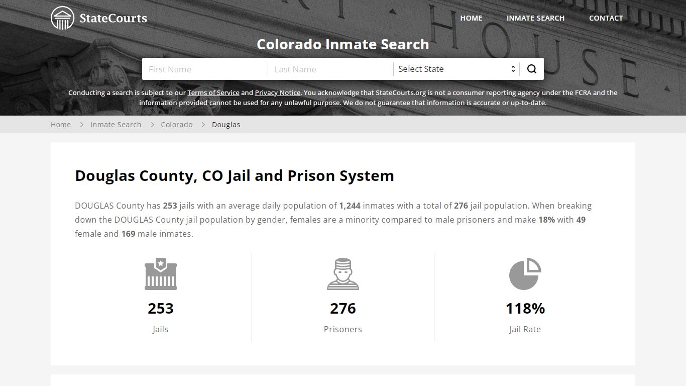Douglas County, CO Inmate Search - StateCourts